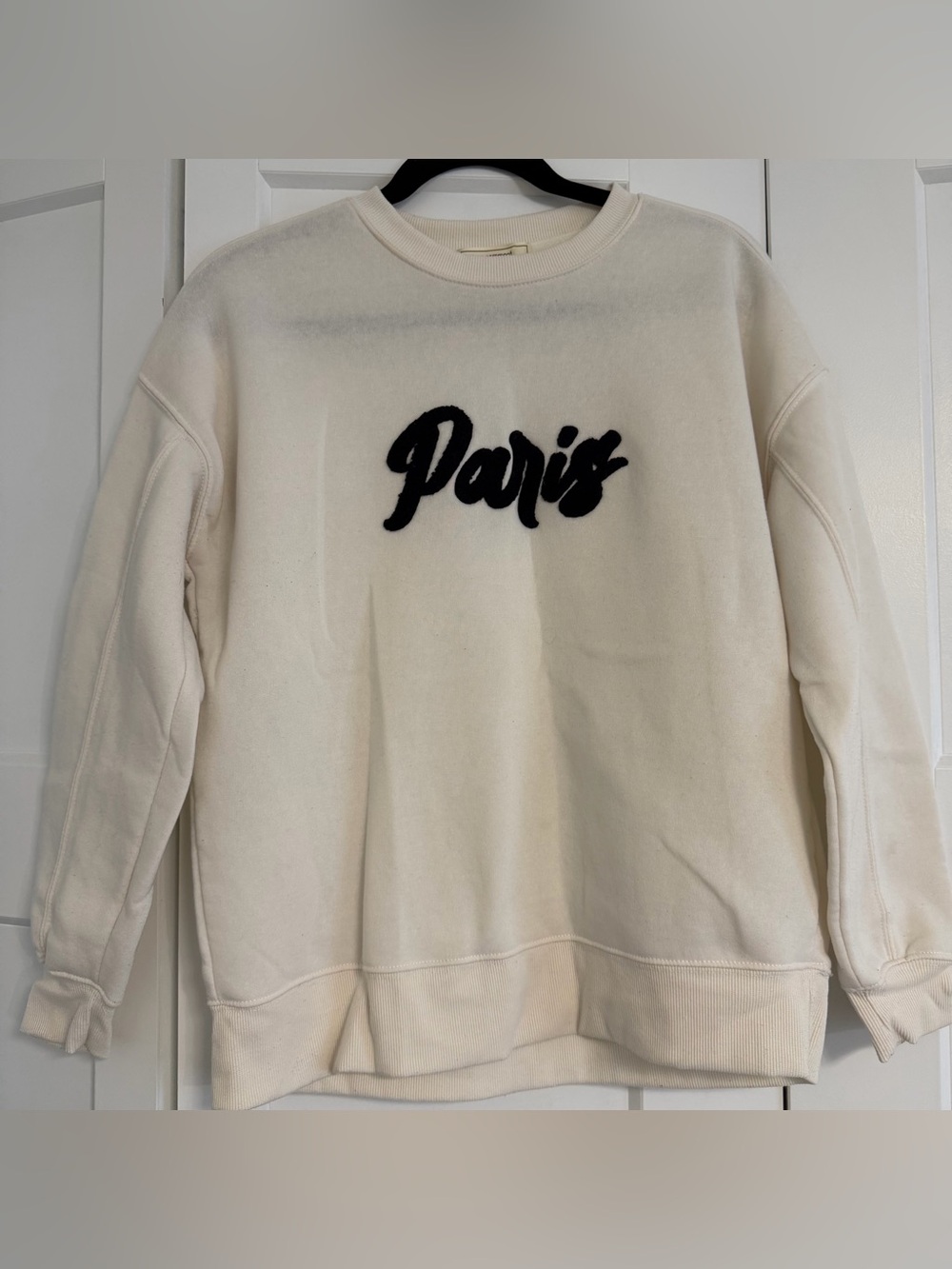 Paris Script Cream Sweatshirt